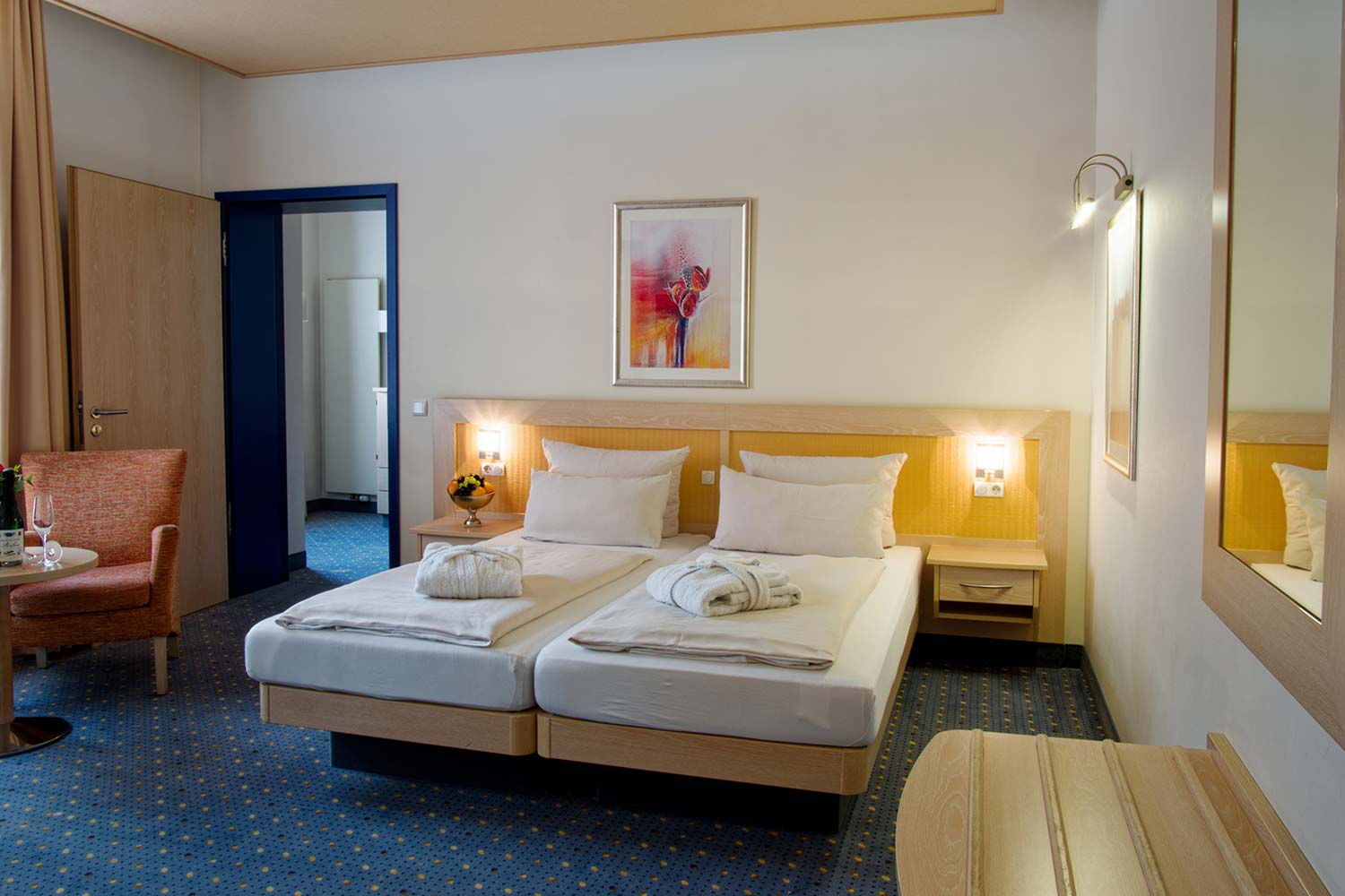 Hochwertig ausgestattetes Deluxe Zimmer im Hotel von Euch in Meppen